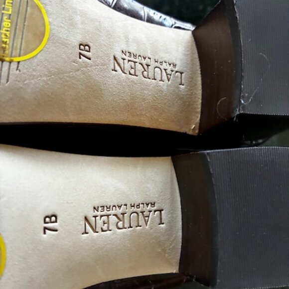 Lauren Ralph Lauren Womens Winslet Crocodile-Embossed Leather Pump - SZ 7 NEW; - Picture 6 of 8